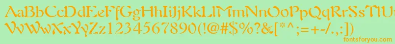 PaletteSsi Font – Orange Fonts on Green Background