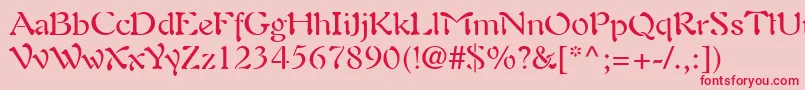 PaletteSsi Font – Red Fonts on Pink Background