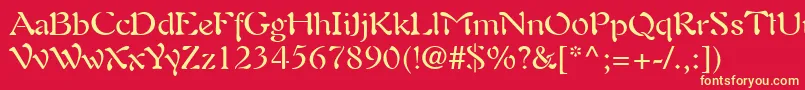 PaletteSsi Font – Yellow Fonts on Red Background