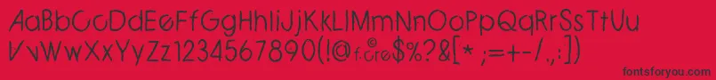 ZeroCre Font – Black Fonts on Red Background