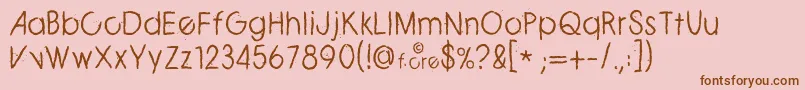 ZeroCre Font – Brown Fonts on Pink Background