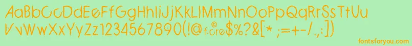 ZeroCre Font – Orange Fonts on Green Background