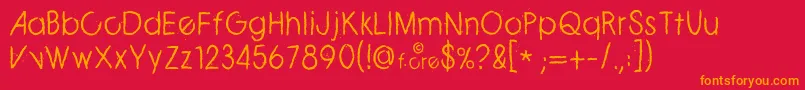 ZeroCre Font – Orange Fonts on Red Background