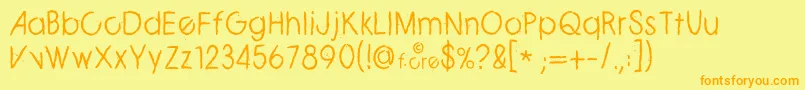 ZeroCre Font – Orange Fonts on Yellow Background