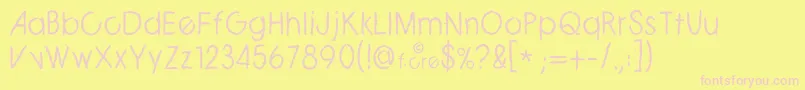 ZeroCre Font – Pink Fonts on Yellow Background