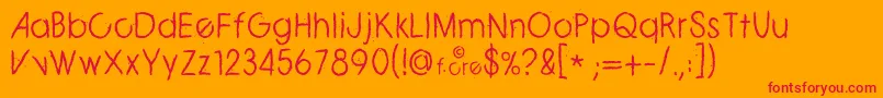 ZeroCre Font – Red Fonts on Orange Background