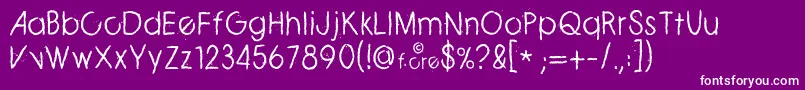 ZeroCre Font – White Fonts on Purple Background