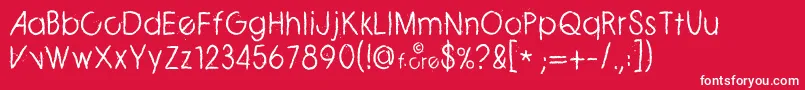 ZeroCre Font – White Fonts on Red Background