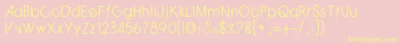 ZeroCre Font – Yellow Fonts on Pink Background