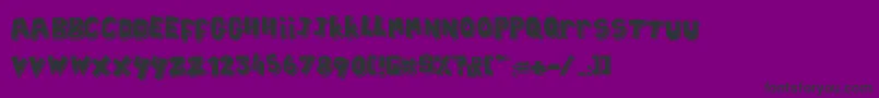 Cobac-Schriftart – Schwarze Schriften auf violettem Hintergrund