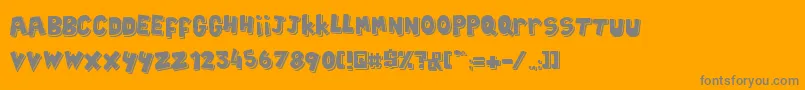 フォントCobac – オレンジの背景に灰色の文字