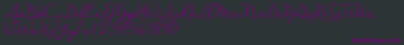 Weitere Informationen zur Nellasuedemo-Schriftart Nellasuedemo-Schriftart – Violette Schriften auf schwarzem Hintergrund