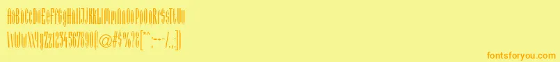 ArcadiaLt Font – Orange Fonts on Yellow Background