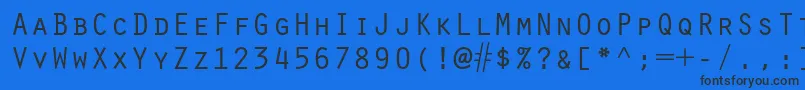 Oratorstd Font – Black Fonts on Blue Background