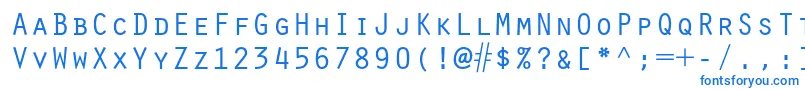 フォントOratorstd – 白い背景に青い文字