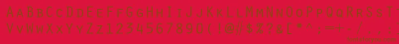 Oratorstd Font – Brown Fonts on Red Background