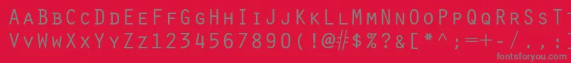 Oratorstd Font – Gray Fonts on Red Background