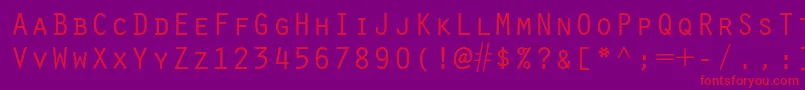 Oratorstd-Schriftart – Rote Schriften auf violettem Hintergrund