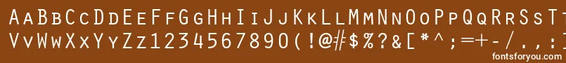 フォントOratorstd – 茶色の背景に白い文字