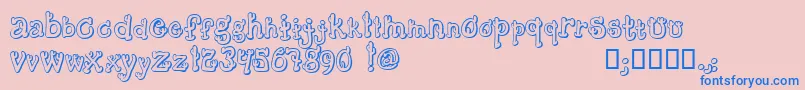 CactusSandwichPlainFm Font – Blue Fonts on Pink Background