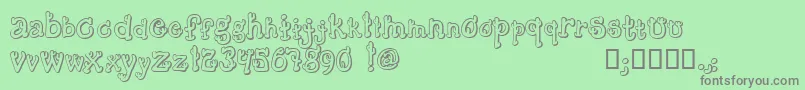 CactusSandwichPlainFm Font – Gray Fonts on Green Background