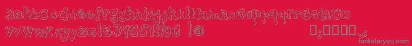 CactusSandwichPlainFm-Schriftart – Graue Schriften auf rotem Hintergrund