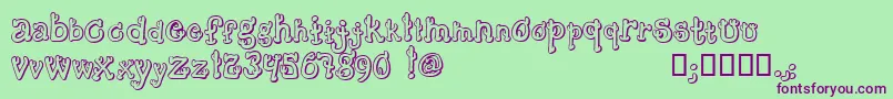 CactusSandwichPlainFm Font – Purple Fonts on Green Background