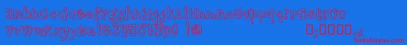 CactusSandwichPlainFm Font – Red Fonts on Blue Background