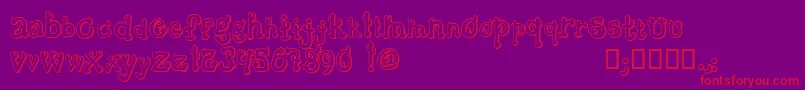 CactusSandwichPlainFm Font – Red Fonts on Purple Background