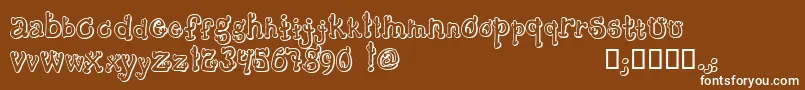 CactusSandwichPlainFm Font – White Fonts on Brown Background
