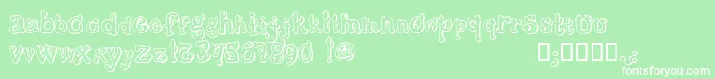 CactusSandwichPlainFm Font – White Fonts on Green Background