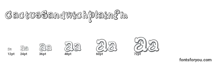 CactusSandwichPlainFm Font Sizes