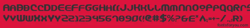 JannisaryShield Font – Black Fonts on Red Background