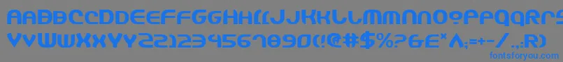 Шрифт JannisaryShield – синие шрифты на сером фоне