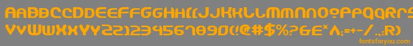 JannisaryShield-fontti – oranssit fontit harmaalla taustalla
