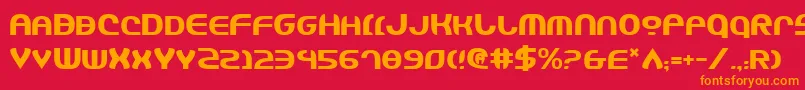 JannisaryShield Font – Orange Fonts on Red Background