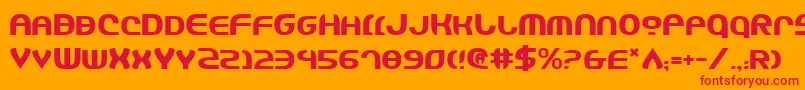 フォントJannisaryShield – オレンジの背景に赤い文字