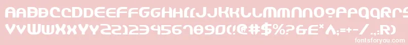 Fonte JannisaryShield – fontes brancas em um fundo rosa