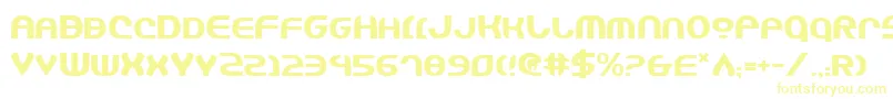 フォントJannisaryShield – 白い背景に黄色の文字