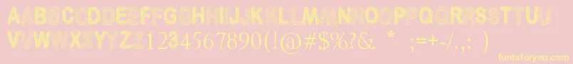 3DCubes Font – Yellow Fonts on Pink Background