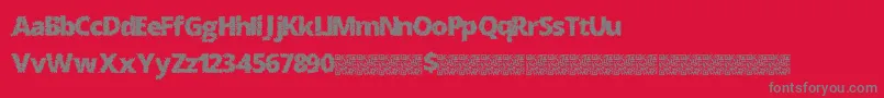 Splatmatrix Font – Gray Fonts on Red Background