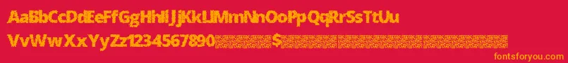 Splatmatrix Font – Orange Fonts on Red Background