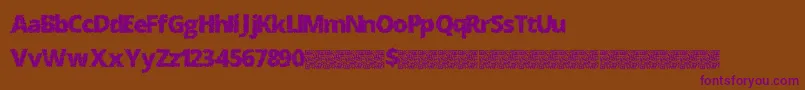 Splatmatrix Font – Purple Fonts on Brown Background