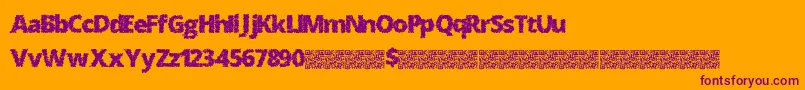 Splatmatrix Font – Purple Fonts on Orange Background