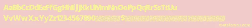 Splatmatrix Font – Yellow Fonts on Pink Background