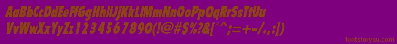 BulletinItalic-fontti – ruskeat fontit violetilla taustalla