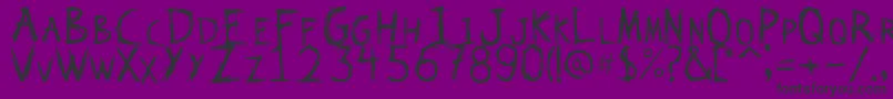 KatSkratch Font – Black Fonts on Purple Background