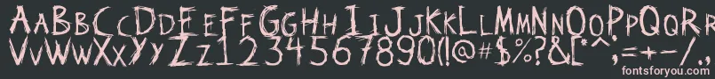 KatSkratch-Schriftart – Rosa Schriften auf schwarzem Hintergrund