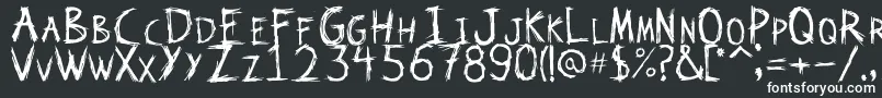 フォントKatSkratch – 黒い背景に白い文字