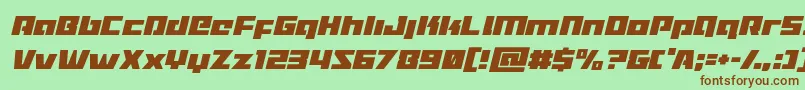 Turbochargecondital Font – Brown Fonts on Green Background